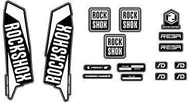 Adesivi compatibili con forcella bici Rock Shox 2016 Sid Reba 29''