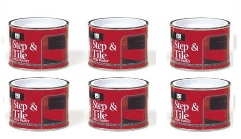 6 x Tins Of 151 Step & Tile Red Paint, 180ml, DIY