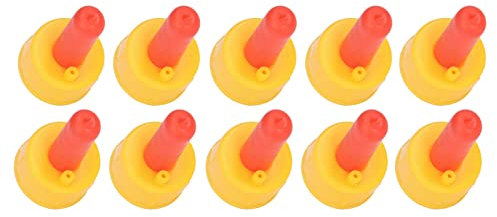 10 Pcs Pritchard Nipples, Soft Rubber Leakproof Small Animal Milk Drink Nipples with Flutter Valves, Screw on Bottle, Silicone Little Cow Calf Milk Drinking Nipples for Goats, Lamb, Puppy, Foal