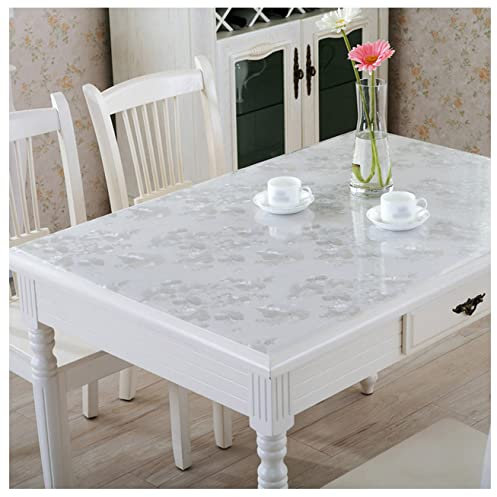 FANIVIN Haushalt Küche PVC Tischdecke Tischmatte Schreibtisch Tischfolie Tischschutz Matte Wasserdicht Silber 60 * 120cm
