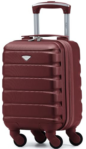 Flight Knight 40x20x25 Ryanair Underseat Cabin Bag, Lightweight Suitcase, Small Durable 4-Wheel Cabin Case, Maximum Carry-On Size, ABS Hard Shell, 10kg Hand Luggage Bag- 40 x 20 x 25