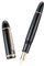 Jinhao X159 Acrylic Fountain Pen Black Gold Trim, Large #8 Fine Nib Office Pen Calligraphy Writing