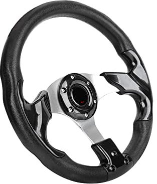 ihreesy Rennlenkrad, 12,6 Zoll / 320mm Drifting Sportlenkrad 6 Schrauben Universal Auto Motorsport Rennlenkrad Rutschfeste Auto Racing Drift Lenkrad Sport Lenkräder,Schwarz