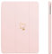 Fycyko Hülle für iPad 9,7 Zoll (Modell 2018/2017, 6./5. Generation), mit Stifthalter, Auto Schlafen/Wachen, Smart Trifold Stand, Herzmuster Schutzhülle für iPad 9,7 Zoll (Rosa)