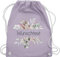 Turnbeutel Rucksack - Aufdruck selbst gestalten - Wunschtext I Geschenk personalisiert I Geschenk Weihnachten - Unisize - Pastell Lila - beutel kita stoffbeutel name personalisierte blume turnsack
