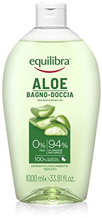 Equilibra Corpo, Aloe Bagno-Doccia, Bagno-Doccia Aloe Delicato ad Azione Idratante e Purificante, Adatto a Tutta la Famiglia, con Aloe Vera e Tensioattivi di Origine Vegetale, 1000 ml