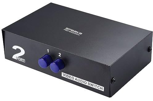 SpeaKa Professional SP-11175216 2 Port Composite-Switch mit Audio-Ports
