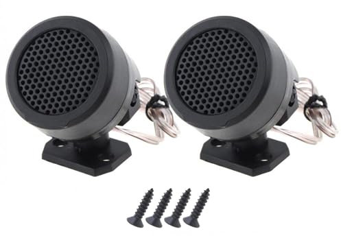 PA Products 2Pcs 12V 500W Car Round Loud Audio Speaker Tweeter Speakers Rotatable Tweeters Kit