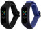 kwmobile 2X Sportarmband kompatibel mit Oppo Band Sport Armband - Sport Ersatzarmband Set aus Nylon für Fitnesstracker - Schwarz Blau