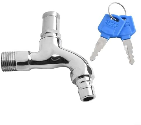 Korrosionsbeständiger Wasserhahn für den Außenbereich, abschließbar, aus Legierung, mit Schlüssel, Wasserhahn für den Garten