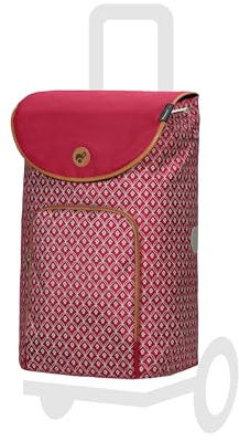 Andersen Einkaufstrolley Ersatztasche - 47 Liter - mit Kühlfach | Fronttasche - wasserabweisend - Reflektoren - faltbar - Famke rot