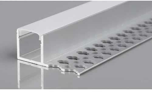 2m Alu Profil Unterputz Profil Trockenbau Schiene Kanal System mit Milchglas Abdeckung für LED-Streifen Profil H-14