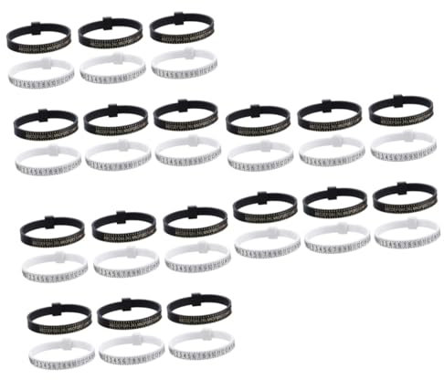 NUOBESTY 36stücke Ringmaßband Set Für Präzise Fingervermessung Reusable Und Geruchsneutral Für Schmuckliebhaber Bestimmung Von Hochzeitsringgrößen