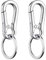 Lot de 2 porte-clés mousquetons amovibles en alliage de zinc - Petit porte-clés avec mousqueton - Pour homme et femme