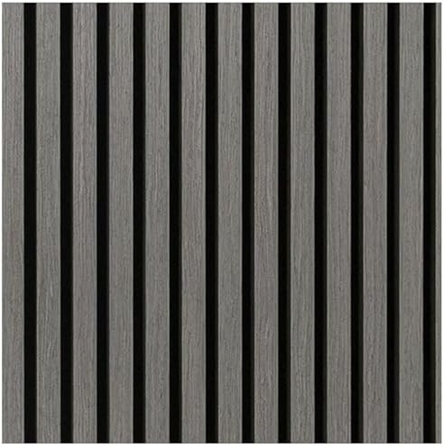 Acoustic Slatted Wall Panel Decorative Slat 3D Timber Oak Natural - 2400mm x 600mm (Panel Grey Oak 2400x600mm)