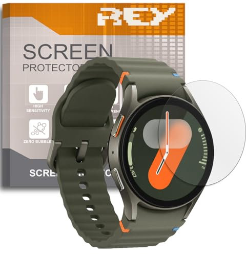 REY 6X Protector de Pantalla para Samsung Galaxy WATCH7 44MM, (Pack 6)