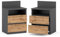 MRBLS_HOME Nachtischschränke 2er Set - Nachttisch 40x59x32 cm (B/H/T) - Nachttischschrank für Schlafzimmer - Nachtkommode mit Schubladen - Beistellschrank - Schlafzimmer Nachttisch 2er Set