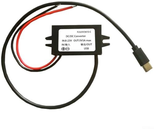 12V/24V to 5V USB C 5A 25W DC Converter Step-down Module Power Charging Adapter, High Voltage (DC 12/24 V) To A Stable Low Voltage Of 5 Volts Via USB C