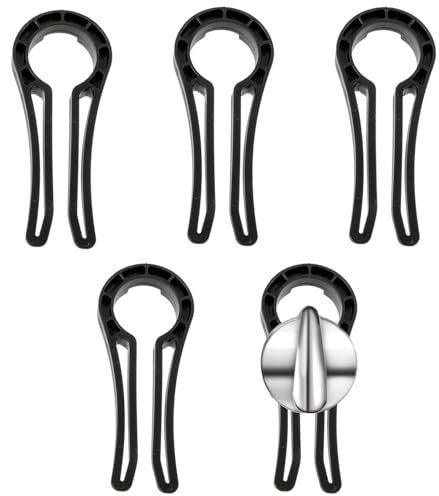 HUAREW Serrures de Bouton de Cuisinière, Barrières de Protection pour Cuisinière Sécurité Enfant, Sécurité enfant - Couvercle de bouton pour Empêcher les Enfants et les Animaux de Compagnie(5 pcs)