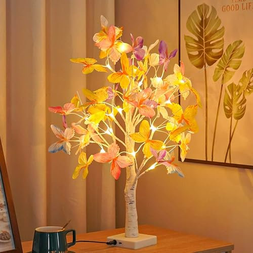 CHENBOOW Arbre lumineux à LED, branches lumineuses pour l'intérieur, arbre lumineux LED, lampe d'arbre à LED, décoration intérieure, papillon, décoration de printemps, pour le printemps