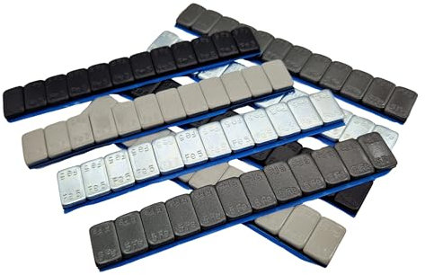 NAAA 8X Klebegewichte 60g Schwarz Silber Anthrazit Zink | 480g | 12x5g Auswuchtgewichte mit Abrisskante | Für Modellbau, RC-Fahrzeuge, Drohnen & Felgen