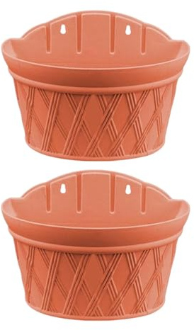 Generico Fioriera Da Parete - Fioriere Appese A Parete Verticale | Set Di 2 Pentole Per Piante Da Grondaia, Vasi Da Giardino Decorativi Per Salva