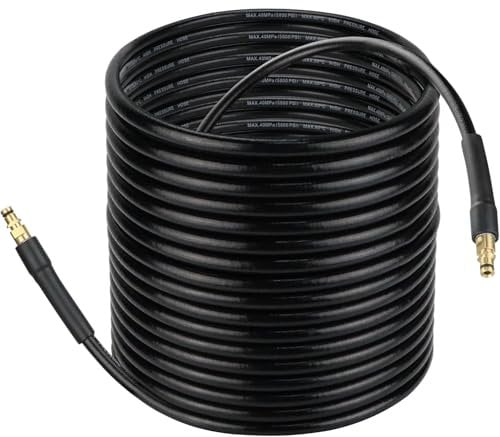 Pressure Washer Hose 20m, 5800PSI High Pressure Replacement Hose with Quick Connector for Karcher K2 K3 K4 K5 K6 K7, Washer Extension Hose for Cleaning Cars Garden