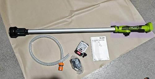 TaskStar Bomba de transferencia de agua inalámbrica, bomba de batería portátil con 2 baterías de 4000 mAh de larga duración, 720 GPH, cabezal de 32 pies, sumidero de mano para drenaje de piscina
