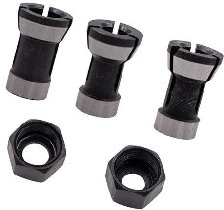 5PC Practical Router Collet Set Für Genauigkeit Holzbearbeitung Und Handwerksprojekte Mit Einfacher Installation Und Ersatz