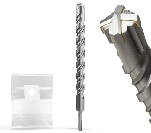 XZH SDS Plus Masonry Drill Bits 22mm x 310mm, Professional Tungsten Carbide Cross Tip, Long SDS Hammer Drill Bits for Wall, Stone, Concrete, Brick