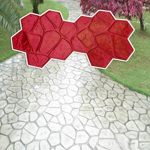 YKMYXZ, 140cm Long Concrete Imprint Texture Stamp Mat, Cement Concrete Forms Pad for Steps Paths Backyards