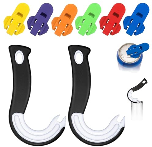 2 Stück Ring Pull GlasÖffner, Konserven Öffner Haken Deckelöffner