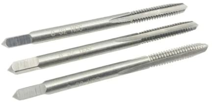 Lagomloot 3pcs 8-32 Tap Set UNC Filettatura 3 Flauti Acciaio Ad Alta Velocità Filettatura Mano Maschio 8-32