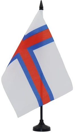 AZ FLAG - Tischflagge Färöer-Inseln - 21x14 cm - Färöer Tischfahne 14 x 21 Cm - Flaggen