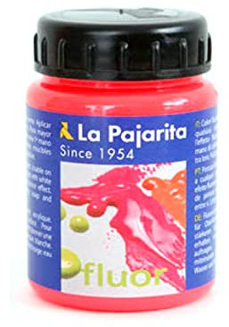 La Pajarita 1170/16 - Pintura acrílica, 75 ml, color rojo amapola fluorescente