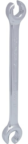 KS Tools CHROMEplus Offener Doppel-Ringschlüssel, abgewinkelt, 10x11mm, auf Hänger