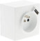 Bel'Vue Prise 2P+T + USB 2.4A en saillie blanc RAL 9010