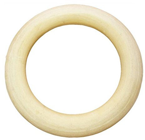 5 x 100 mm/9,9 cm Ringe aus Holz Beißring Natürliche Holz Beißringe aus massivem Holz für selbstgemachten Schmuck Craft Ideen schaffen Schmuck bemalt Projekte Anhänger Stecker
