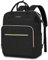 Ytonet Laptop Backpack Women,Wide Open Laptop Rucksack Bag for Women 15.6 Inch with USB Port&Anti-Theft Work Rucksack,Water Resistant Ladies Backpack Gifts,Work Bags for College School,Black