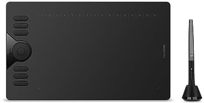 Tavoletta grafica Drawing HUION HS610 potenziata Funzione inclinazione Stilo senza batteria con 1 Touch Screen per telefono Touchscreen per Android 6.0 supportato