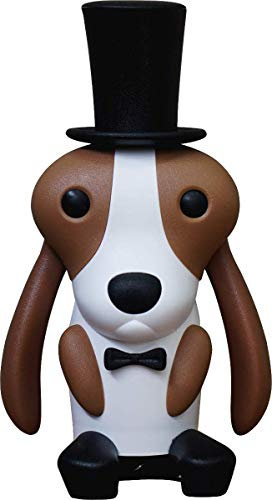 QUALY Korkenzieher in Form eines Hundes - Schwarz, Kunststoff, Dog-Shaped Bottle Opener, Flaschenöffner