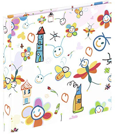 Hama Kinderalbum (Fotoalbum mit 30 weißen Seiten, Fotobuch zum Selbstgestalten und zum Einkleben, Album für Jungen und Mädchen) bunt