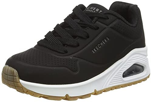 Skechers UNO Stand ON AIR Sports Shoes,Sneakers, Black Pu/Trim, 32 EU