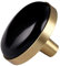 mookaitedecor Rond Naturelle Pierre Obsidienne Noire Boutons de Portes Tiroirs Armoire Meuble,Poignée Placard Bouton Cristal pour Commode Cuisine,Lot de 2