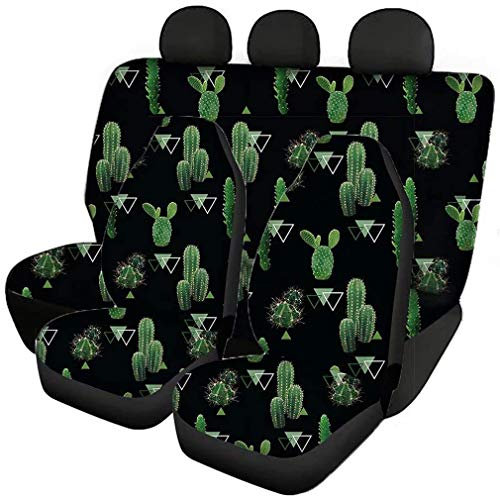 Showudesigns Kaktus-Satteldecke, Autositzbezüge, komplettes Set für Frauen, Gily Geschenk, Auto-Vordersitzbezug mit Rückenlehne, Rückenlehne