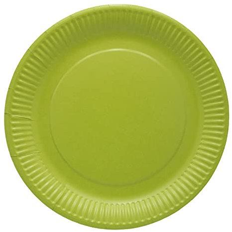 Ökolution Platos desechables (20 unidades, redondos, sin revestimiento de plástico, cartón FSC, embalaje respetuoso con el medio ambiente), color verde