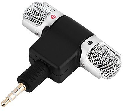 Annadue Mini Microfono Plug-in per telefoni, Mini Microfono a condensatore direzionale per Smartphone/Cellulare, può Essere ruotato di 90 Gradi, Adatto per l'uso con Supporti digitali Come MD e DAT.