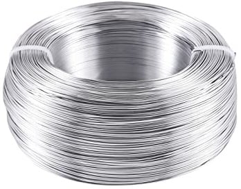 Cheriswelry 980 Feet 20 Gauge Silver Aluminum Wire Bendable Metal Craft Wire Flexible Soft Jewelry Beading Wire 0.8mm for Sculpting Armature Artistic Floral Garden Wrapping DIY Craft