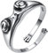 SILVERCUTE Damen Retro-Stil verstellbarer Frosch Design Offener Ring 925 Silber Tierring Statement Ring Schmuck Stressabbau Angst Ring Accessoire für Kollegin