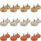 Syhood 24 Stück Erntedankfest Künstliche Glitzernde Kürbis Herbst Mini Schaum Kürbis Hängend Ornamente Realistische Kleine Künstliche Kürbisse für Baum DIY Deko (Orange, Gold, Champagner Silber)
